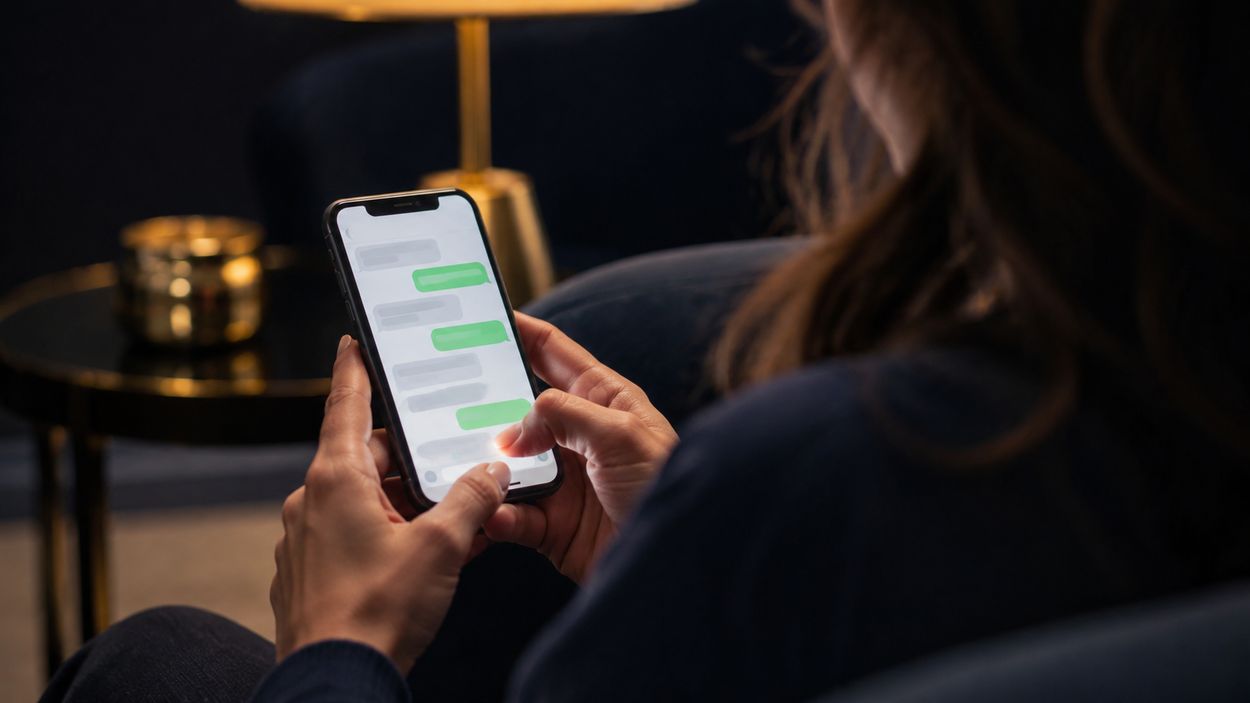Customer sending a WhatsApp enquiry to a UK business