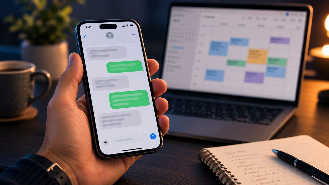 Client booking an appointment by WhatsApp message
